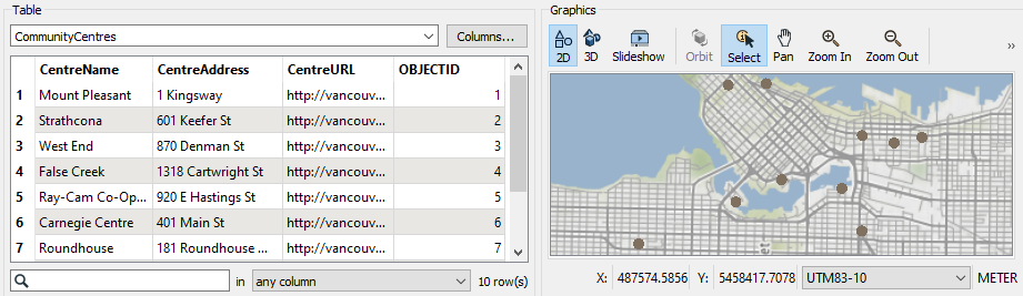 Inspecting points and attributes
